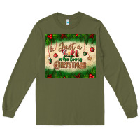 Army Green just a girl who loves christmas tumbler Long Sleeve Tee - BundleAndBundleShop