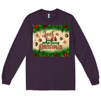 Plum just a girl who loves christmas tumbler Long Sleeve Tee - BundleAndBundleShop