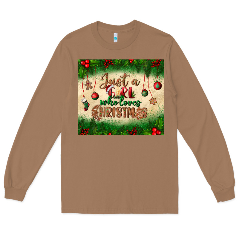 Just A Girl Who Loves Christmas Tumbler Long Sleeve Tee by BundleAndBundleShop | Teevron