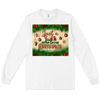 White just a girl who loves christmas tumbler Long Sleeve Tee - BundleAndBundleShop