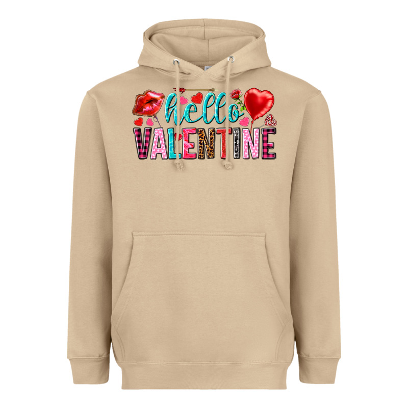 Hello Valentine Heavyweight Hoodie by HowdyJamesFarm | Teevron
