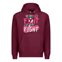 Burgundy her fight is our fight Premium Hoodie - CowGirlArtShop