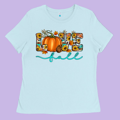 Love Fall Love Ladies Tee Designed By Artiststas