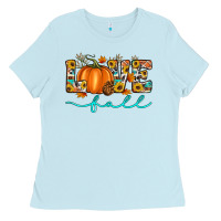 Baby Blue love fall love Ladies Tee - Artiststas