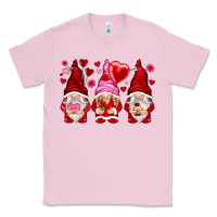 Bubblegum Pink valentines day gnomies with heart balloon Classic Tee - NancyCooperArtShop