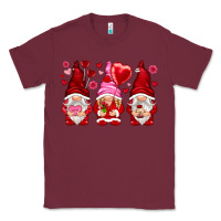 Burgundy valentines day gnomies with heart balloon Classic Tee - NancyCooperArtShop