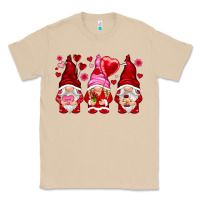 Mushroom valentines day gnomies with heart balloon Classic Tee - NancyCooperArtShop