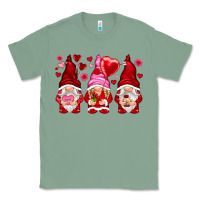 Sage valentines day gnomies with heart balloon Classic Tee - NancyCooperArtShop
