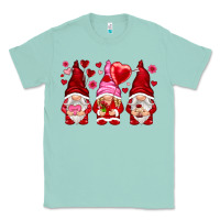 Seafoam valentines day gnomies with heart balloon Classic Tee - NancyCooperArtShop