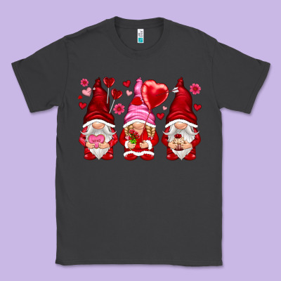 Valentines Day Gnomies With Heart Balloon Classic Tee Designed By Nancycooperartshop