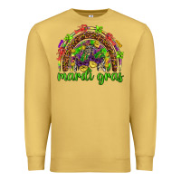 Antique Gold Mardi Gras rainbow and masks Premium Sweatshirt - HowdyJamesFarm