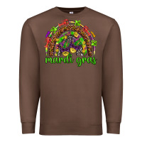Chestnut Mardi Gras rainbow and masks Premium Sweatshirt - HowdyJamesFarm