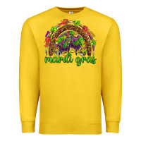 Lemon Mardi Gras rainbow and masks Premium Sweatshirt - HowdyJamesFarm