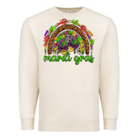 Sandshell Mardi Gras rainbow and masks Premium Sweatshirt - HowdyJamesFarm