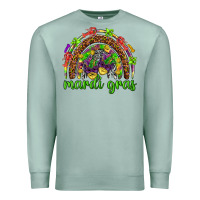 Seafoam Mardi Gras rainbow and masks Premium Sweatshirt - HowdyJamesFarm
