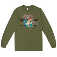 Army Green Wild Soul Long Sleeve Tee - JahusDesignShop