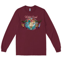 Burgundy Wild Soul Long Sleeve Tee - JahusDesignShop