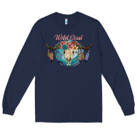 Navy Wild Soul Long Sleeve Tee - JahusDesignShop
