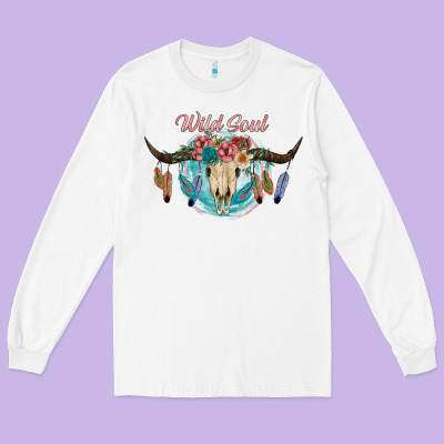 Wild Soul Long Sleeve Tee Designed By Jahusdesignshop
