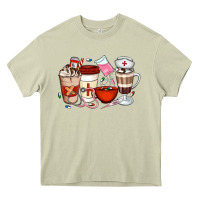 Mossy Nurse Coffee Cups Heavy Core Tee - Artiststas