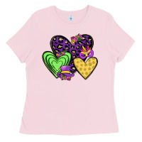 Bubblegum Pink hearts mardi gras Ladies Tee - JahusDesignShop