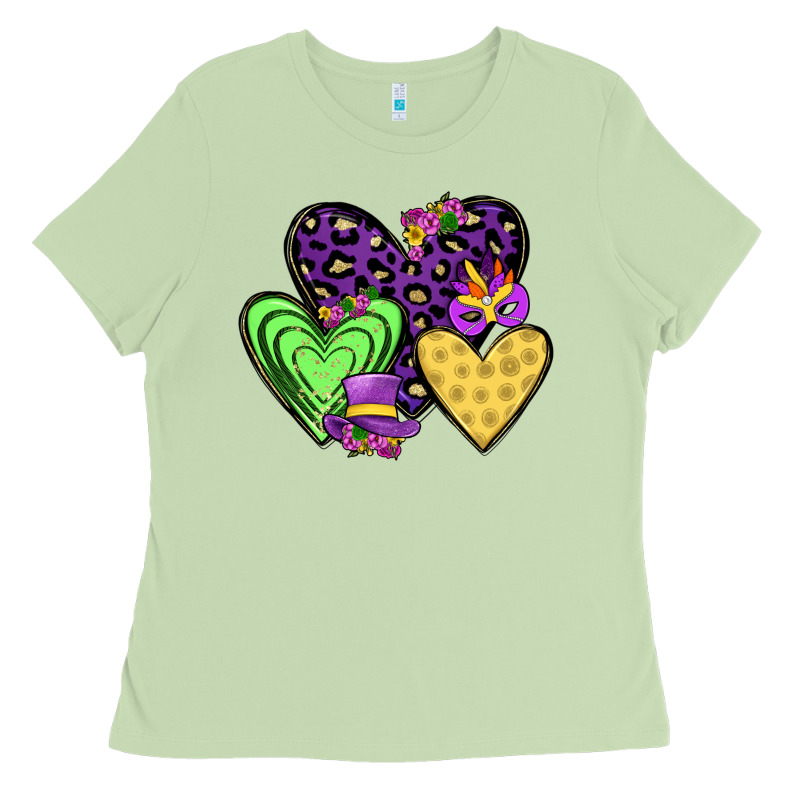 Hearts Mardi Gras Ladies Tee by JahusDesignShop | Teevron