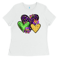 White hearts mardi gras Ladies Tee - JahusDesignShop