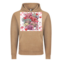 Vintage Coffee valentine's day cassette tapes Vintage Hoodie - MaliasSmallBusiness