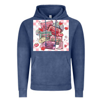 Vintage Denim valentine's day cassette tapes Vintage Hoodie - MaliasSmallBusiness