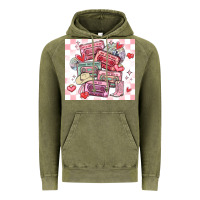 Vintage Olive valentine's day cassette tapes Vintage Hoodie - MaliasSmallBusiness