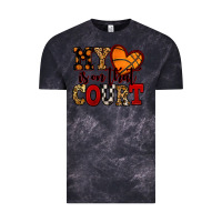 Cloud Black my heart is on that court basketball red and black Vintage Tee - NancyCooperArtShop