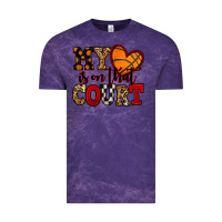 Cloud Purple my heart is on that court basketball red and black Vintage Tee - NancyCooperArtShop