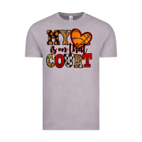 Vintage Zinc my heart is on that court basketball red and black Vintage Tee - NancyCooperArtShop
