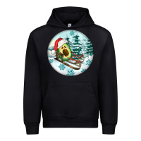 Black Slide Avocado Urban Hoodie - FaDigitalArtStudio