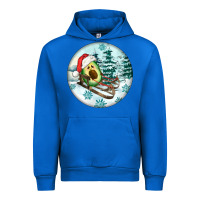 Cobalt Slide Avocado Urban Hoodie - FaDigitalArtStudio