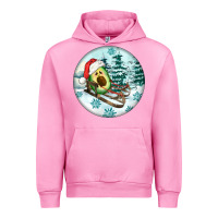 Fuchsia Pink Slide Avocado Urban Hoodie - FaDigitalArtStudio