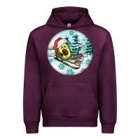 Mauve Wine Slide Avocado Urban Hoodie - FaDigitalArtStudio