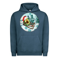 Pigment Midnight Navy Slide Avocado Urban Hoodie - FaDigitalArtStudio