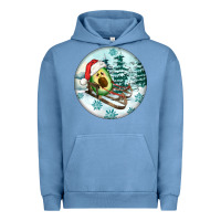 Pigment Pebble Blue Slide Avocado Urban Hoodie - FaDigitalArtStudio