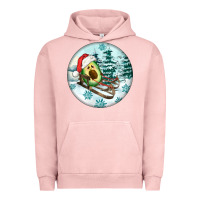 Pigment Salmon Slide Avocado Urban Hoodie - FaDigitalArtStudio