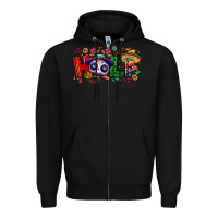 Black Hola Cinco De Mayo Zipper Hoodie - NancyCooperArtShop