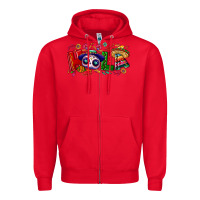Red Hola Cinco De Mayo Zipper Hoodie - NancyCooperArtShop