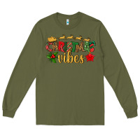 Army Green christmas vibes Long Sleeve Tee - BundleAndBundleShop
