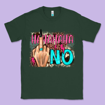 Hahahaha No Leopard Cowhide Classic Tee Designed By Jahusdesignshop