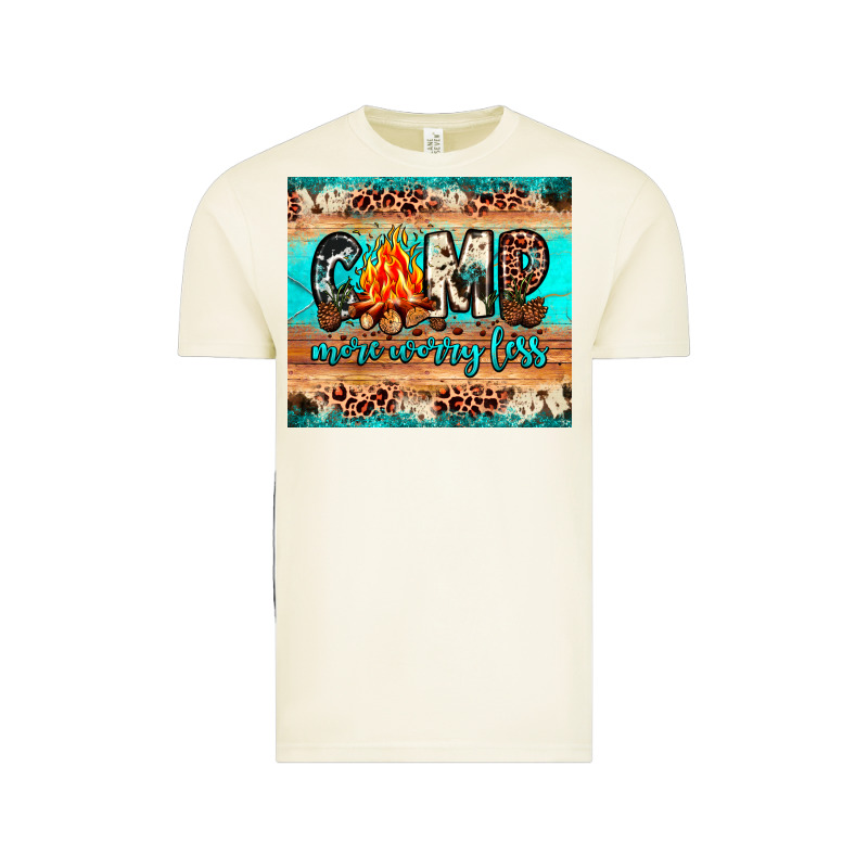 Camp More Worry Less Vintage Tee by JahusDesignShop | Teevron