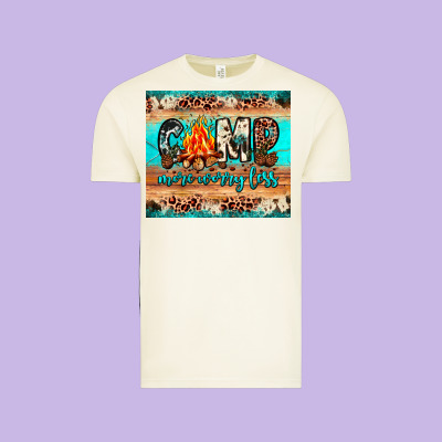Camp More Worry Less Vintage Tee Designed By Jahusdesignshop
