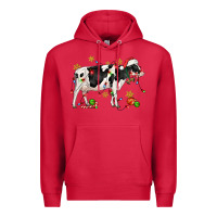 Cardinal christmas holstein cow Premium Hoodie - CowGirlArtShop