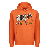 Carrot christmas holstein cow Premium Hoodie - CowGirlArtShop