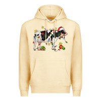 Pina Colada christmas holstein cow Premium Hoodie - CowGirlArtShop