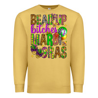 Antique Gold Bead up bitches it's Mardi Gras Premium Sweatshirt - HowdyJamesFarm